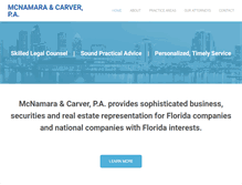 Tablet Screenshot of mcnamaracarverlaw.com